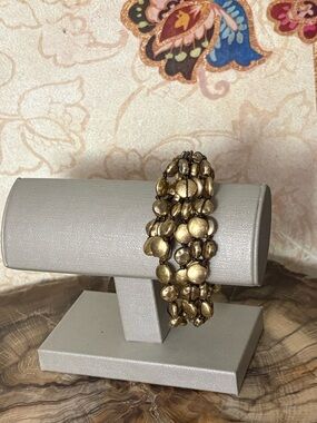 Lucky Brand Gold Tone Cluster Bead Bracelet